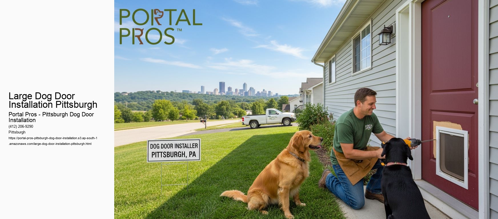 Large Dog Door Installation Pittsburgh
