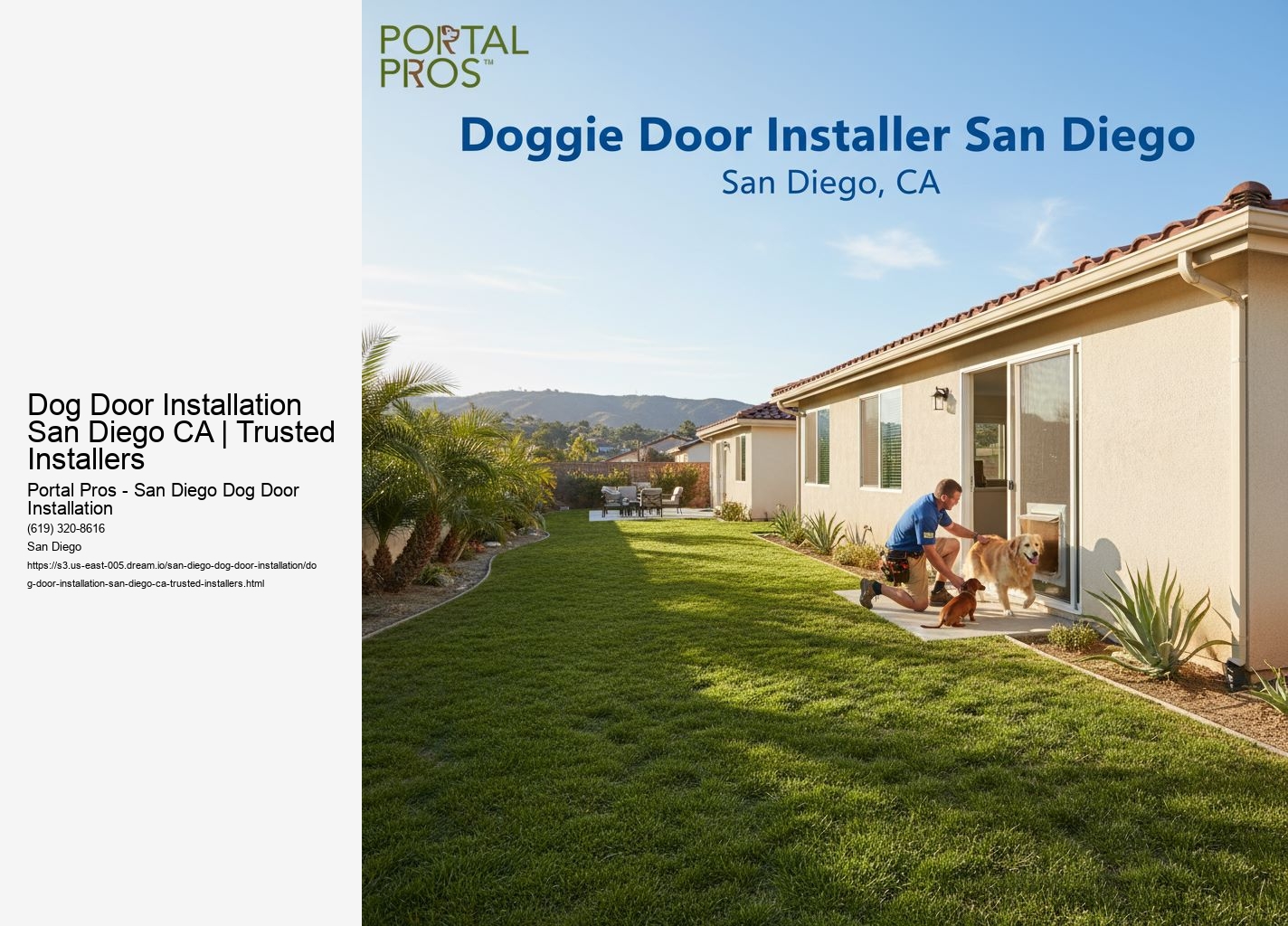 Dog Door Installation San Diego CA | Trusted Installers