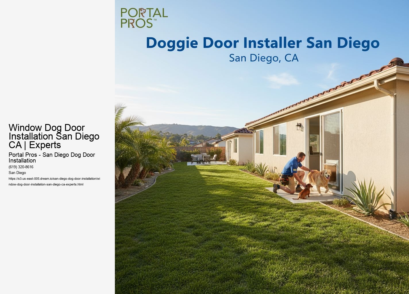 Window Dog Door Installation San Diego CA | Experts